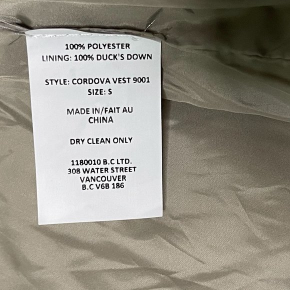 Little Mountain Vancouver | Cordova Duck Down Puffer Vest - Picture 7 of 7